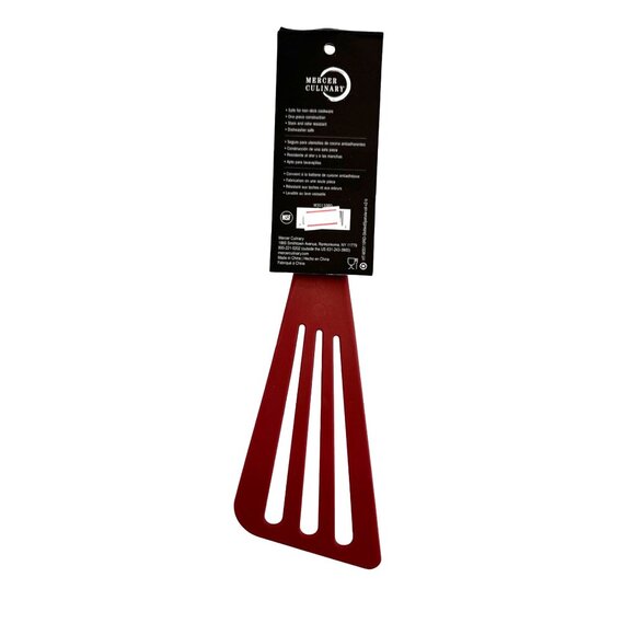 Hells Tools 12" Slotted Spatula By Mercer Culinary - Heat Resistant Red Nylon - Picture 3 of 4